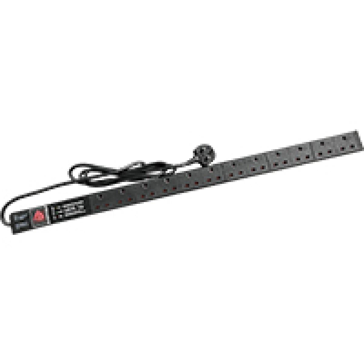 Powercool 1U PDU Vertical Type 12Way UK Sockets Surge Protect Switch 3 LED 1.8m UK Plug