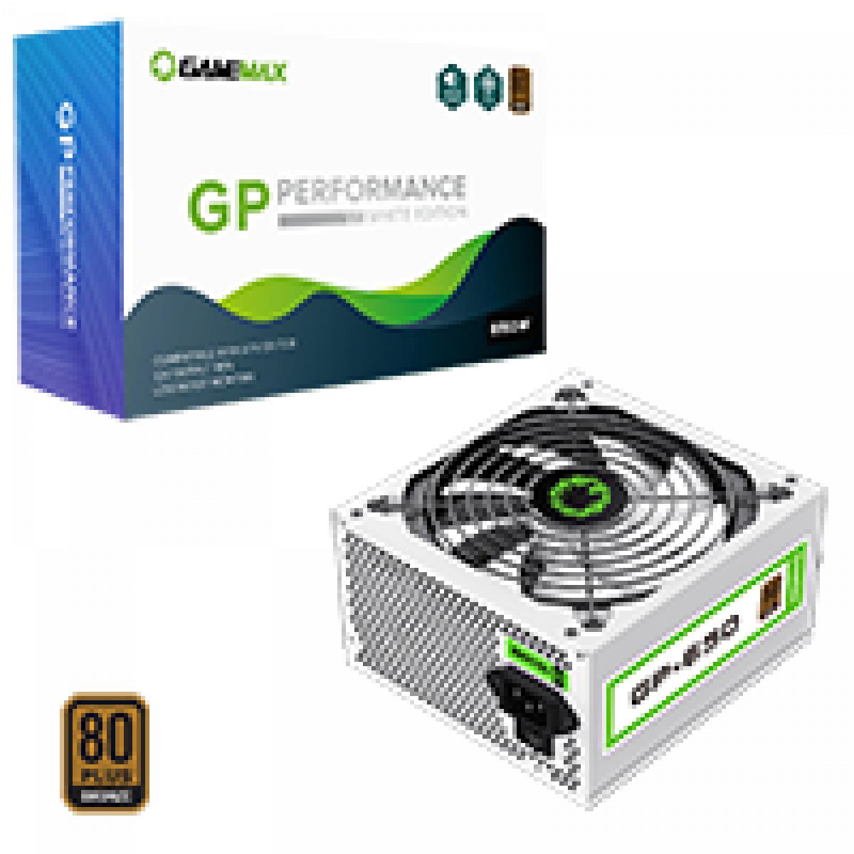 GameMax GP650 White 650W 80 Plus Bronze Wired Power Supply