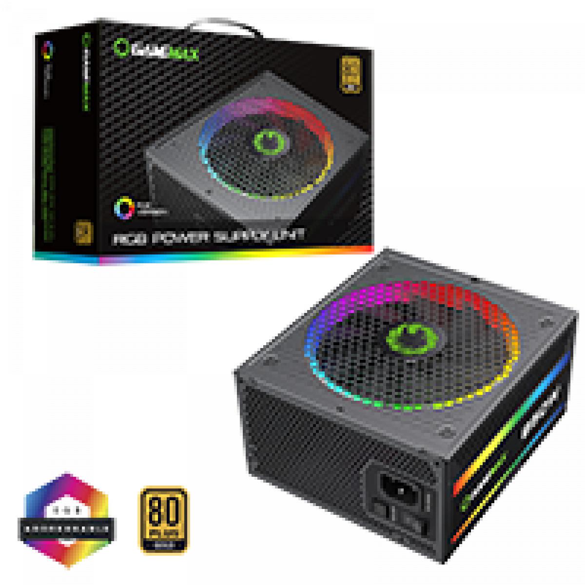 GameMax 850W Pro Modular 80 Plus Gold Power Supply With 14cm ARGB Fan