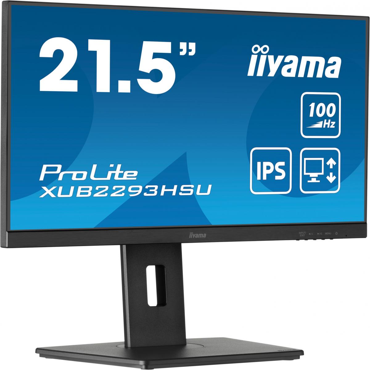 iiyama ProLite XUB2293HSU-B7 computer monitor 54.6 cm (21.5") 1920 x 1080 pixels Full HD LED Black