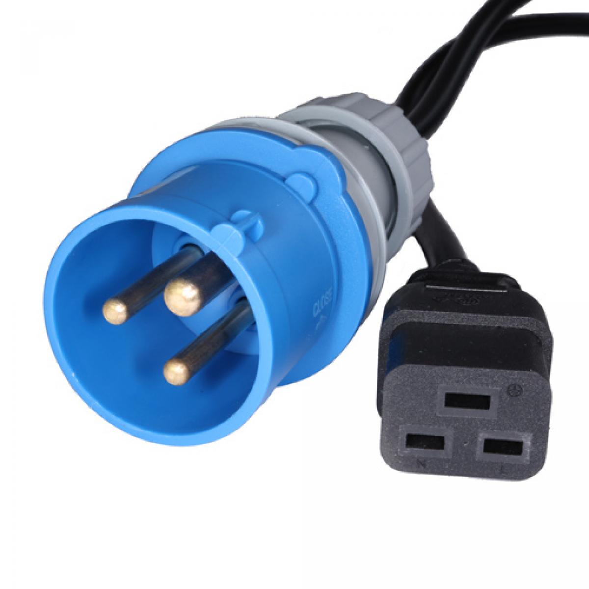 CNL 2M Comm 16A C19 Bk PVC 1.5MM