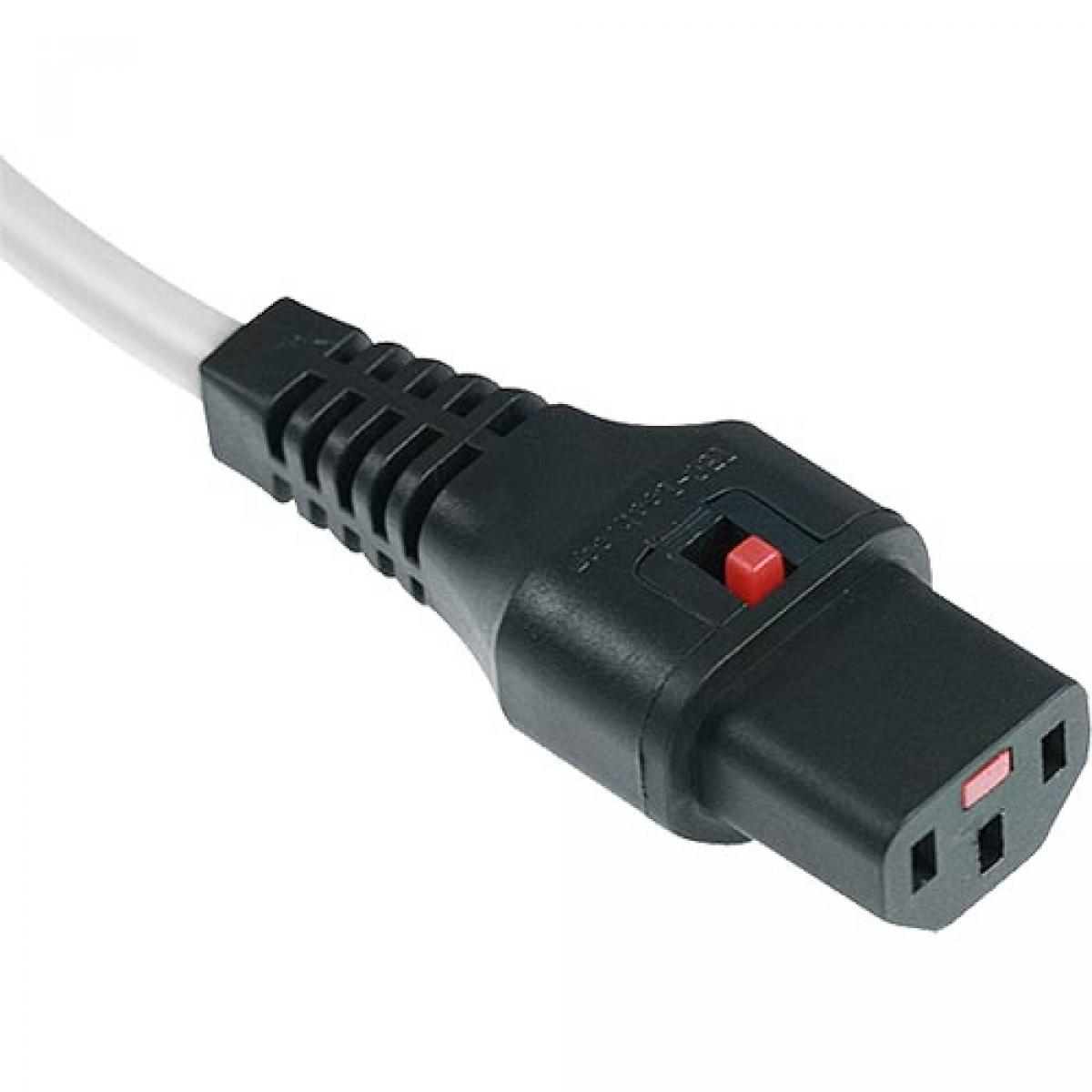 1M C14-C13 Lck Wh PVC 1.0MM