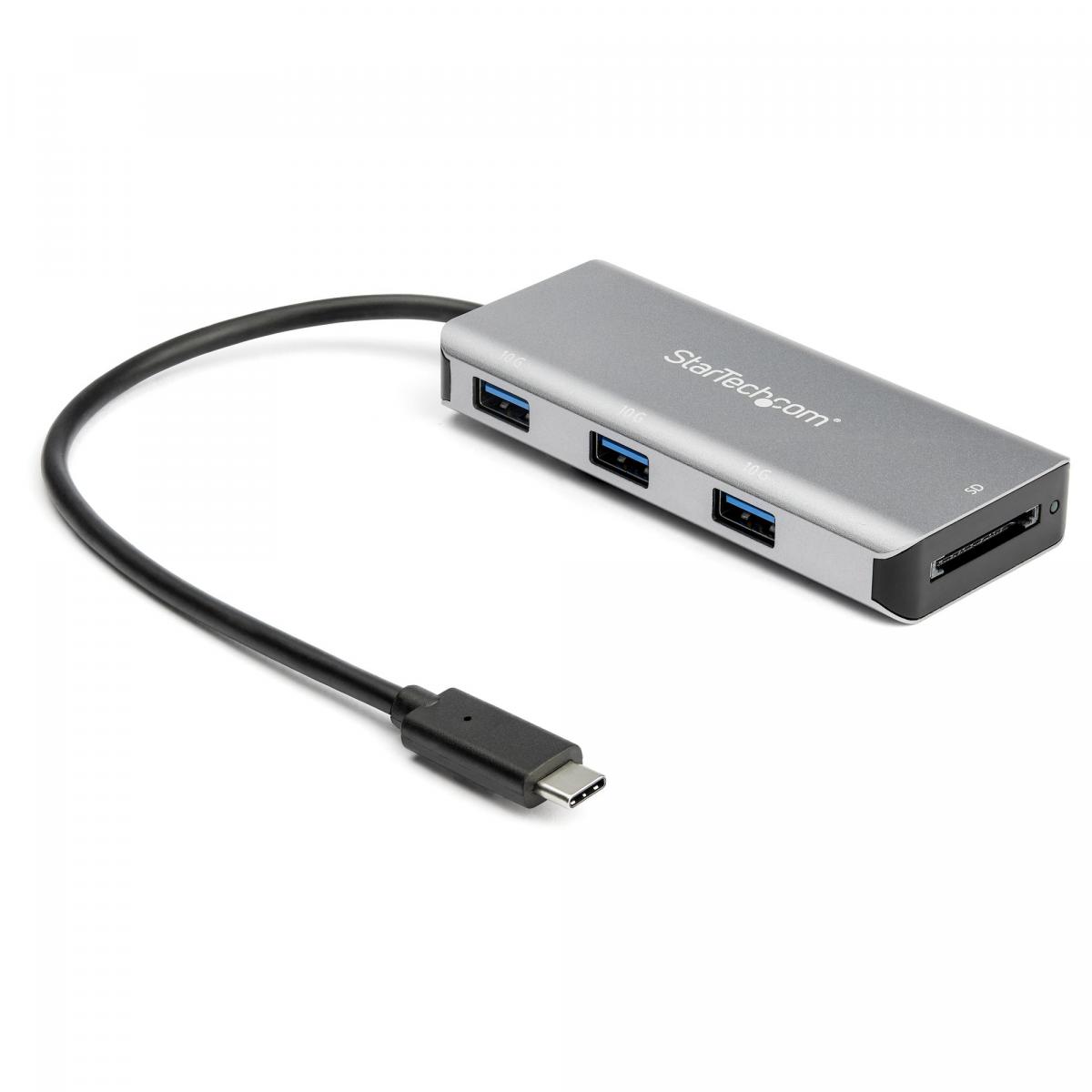 StarTech.com 3 Port 10Gbps USB C Hub with SD Card Reader - 3x USB-A & 1x SD Slot - Portable USB 3.1/3.2 Gen 2 Type C Adapter Hub - Laptop Hub - USB Bus Powered - Thunderbolt 3 Compatible~3 Port 10Gbps USB C Hub with SD Card Reader - 3x USB-A & 1x SD Slot 