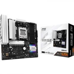 ASRock A620AM PRO RS AMD Socket AM5 Motherboard, 4x DDR5 Slots, 3x M.2 Socket, 2.5GbE LAN, 1x HDMI Port/ 1x DisplayPort 
