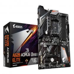 Gigabyte A520 AORUS ELITE (rev. 1.0) AM4 Socket Motherboard, ATX, 4x DDR4 Slots, 1x M.2 Socket, GbE LAN, 1 x DVI-D/1x HDMI Port