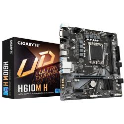 GIGABYTE H610M H Motherboard - Supports Intel Core 14th CPUs, 6+1+1 Hybrid Digital VRM, up to 5600MHz DDR4 (OC), 1xPCIe 3.0 M.2, GbE LAN, USB 3.2 Gen 1