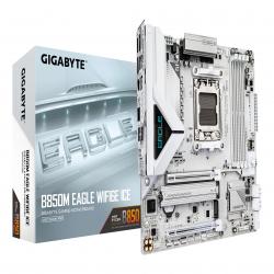 Gigabyte B850M Eagle WIFI6E ICE AMD AM5 Socket Motherboard, Micro ATX, 4x DDR5 Slots, 3x M.2 Sockets, Wi-Fi 6E, 2x DisplayPort / 1x HDMI Port