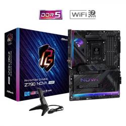 ASRock Z790 Nova WiFi PHANTOM GAMING Intel 1700 Socket Motherboard, ATX, 4x DDR5 Slots, 6x M.2 Sockets, Fitted I/O Shield, 2.5GbE LAN, Wi-Fi 7, 1x DisplayPort / 1x HDMI Port