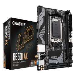 Gigabyte B650I AX Ultra Durable AMD AM5 Socket Motherboard, Mini-ITX, 2x DDR5 Slots, 1x M.2 Socket, 2.5GbE LAN, Wi-Fi 6E, 1x DisplayPort / 1x HDMI Port