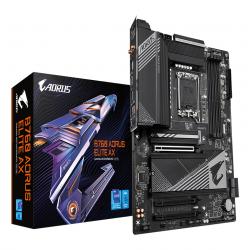 GIGABYTE B760 AORUS ELITE AX Motherboard - Supports Intel Core 14th Gen CPUs, 12+1+1 Phases VRM, up to 7800MHz DDR5 (OC), 1xPCIe 4.0 + 2xPCIe 3.0 M.2, Wi-Fi 6E, 2.5GbE LAN, USB 3.2 Gen 2