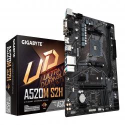 Gigabyte A520M S2H Ultra Durable AMD AM4 Socket Motherboard, Micro-ATX, 2x DDR4 Slots, 1x M.2 Socket, GbE LAN, 1x D-Sub / 1x DVI-D / 1x HDMI Port