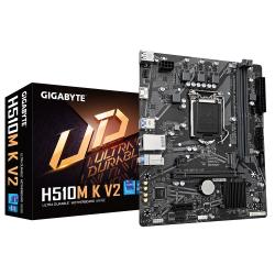 GIGABYTE H510M K V2 Motherboard - Supports Intel Core 11th CPUs, up to 3200MHz DDR4, 1xPCIe 3.0 M.2, GbE LAN, USB 3.2 Gen 1