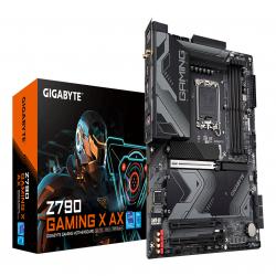 GIGABYTE Z790 GAMING X AX Motherboard - Supports Intel Core 14th CPUs, 16+1+2 Phases Digital VRM, up to 7600MHz DDR5 (OC), 4xPCIe 4.0 M.2, Wi-Fi 6E, 2.5GbE LAN , USB 3.2 Gen 2x2