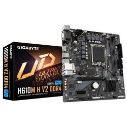 GIGABYTE H610M H V2 DDR4 Motherboard - Supports Intel Core 14th CPUs, 6+1+1 Hybrid Digital VRM, up to 3200MHz DDR4 (OC), 1xPCIe 3.0 M.2, GbE LAN, USB 3.2 Gen 1
