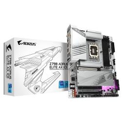 GIGABYTE Z790 AORUS ELITE AX ICE Motherboard - Supports Intel Core 14th CPUs, 16+1+2 Phases Digital VRM, up to 7600MHz DDR5 (OC), 4xPCIe 4.0 M.2, Wi-Fi 6E, 2.5GbE LAN , USB 3.2 Gen 2x2