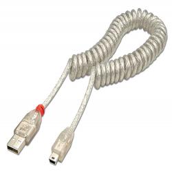 Lindy USB 2.0 Coiled Cable, 2m