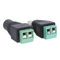 Lindy 70215 cable gender changer DC Jack Black, Green