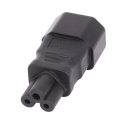 Lindy IEC C14 3 Pin Socket To IEC C5 Cloverleaf Plug Adapter