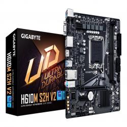 Gigabyte H610M S2H V2 Intel 1700 Socket Motherboard, Micro-ATX, 2x DDR5 Slots, 1x M.2 Socket, GbE LAN, 1x D-Sub / 2x DisplayPorts / 1x HDMI Port
