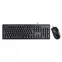 Builder French USB Keyboard  Mouse Combo Set Black 