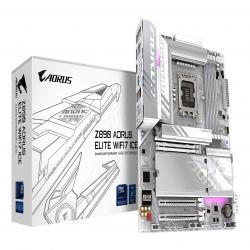 Gigabyte Z890 AORUS ELITE WIFI7 ICE Intel 1851 Socket Motherboard, ATX, 4x DDR5 Slots, 4x M.2 Sockets, Fitted I/O Shield, 2.5GbE LAN, Wi-Fi 7, 1x DisplayPort / 1x USB-C (USB4)