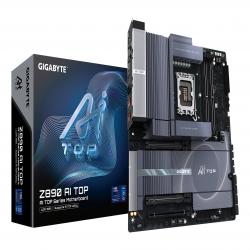 GIGABYTE Z890 AI TOP Motherboard - Supports Intel Core Ultra (Series 2) CPUs, 16+1+2 phases VRM, up to 9500MHz DDR5 (OC), 1xPCIe 5.0 + 3xPCIe 4.0 M.2, Wi-Fi 7, 10 GbE LAN, Thunderbolt 5