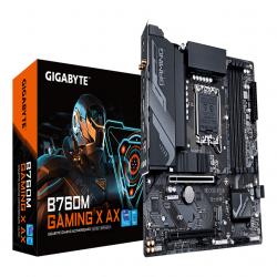 GIGABYTE B760M Gaming X AX Motherboard - Supports Intel Core 14th Gen CPUs, 8+1+1 Phases VRM, up to 7600MHz DDR5, 2xPCIe 4.0 M.2, Wi-Fi 6E, 2.5GbE LAN, USB 3.2 Gen 2