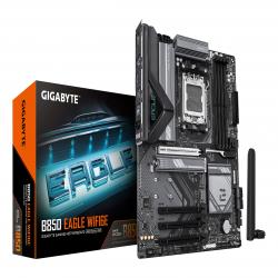 Gigabyte B850 EAGLE WIFI6E AMD AM5 Socket Motherboard, ATX, 4x DDR5 Slots, 3x M.2 Sockets, Fitted I/O Shield, GbE LAN, Wi-Fi 6E, 1x DisplayPort / 1x HDMI Port