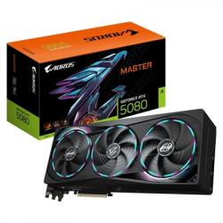 Gigabyte NVIDIA GeForce RTX 5080 AORUS MASTER 16GB GDDR7 Graphics Card, 10752 CUDA Cores, 2805 MHz Core Clock, Triple Fan, RGB, 3x DisplayPorts / 1x HDMI Port