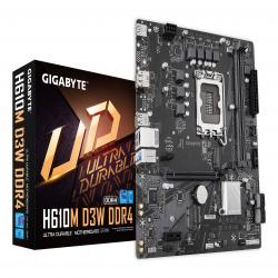 GIGABYTE H610M D3W DDR4 Motherboard - Supports 14th Gen. Intel Core CPUs, 5+1+1 phases VRM, up to 3200MHz DDR4, 1xPCIe 3.0 M.2, 1GbE LAN, USB 3.2 Gen 1