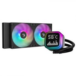 DeepCool LP240 240mm Liquid CPU Cooler, ARGB Pump with Custom Pixel Display, FD12 ARGB PWM Fans, Anti-Leak Tech, Compatible with Intel LGA1851/1700 & AMD AM5/AM4